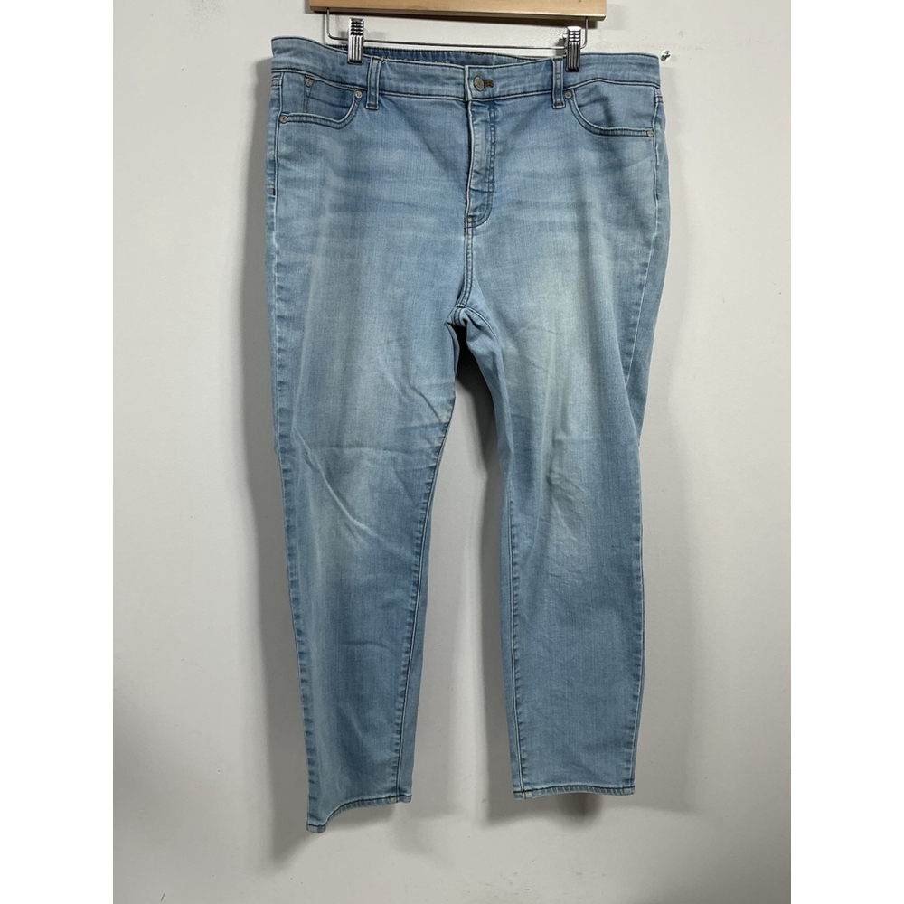 Womans Excellent Condition Talbots Flawless Cropped Blue Jeans 16P Slim 0076/Y-2